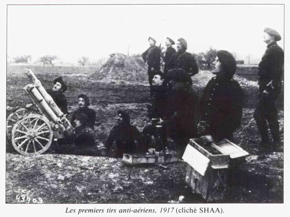 Les premiers tirs anti-aériens, 1917